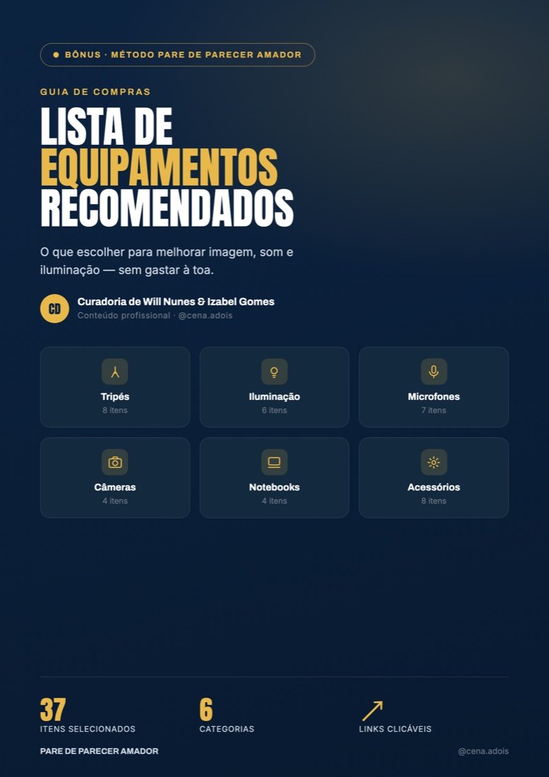 Lista de equipamentos